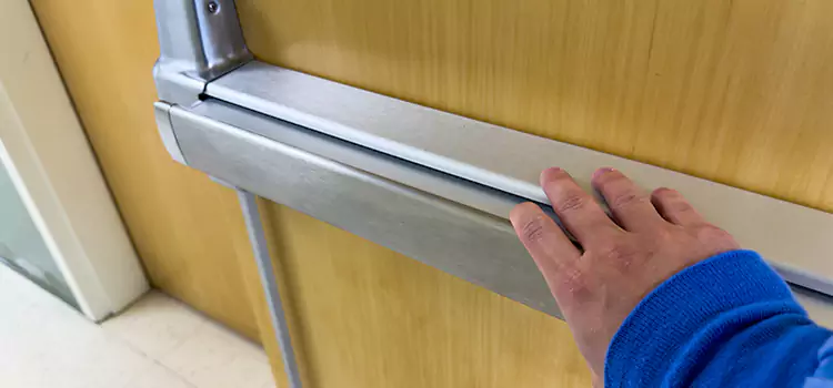 Installing a Push Bar on a Door Long Branch